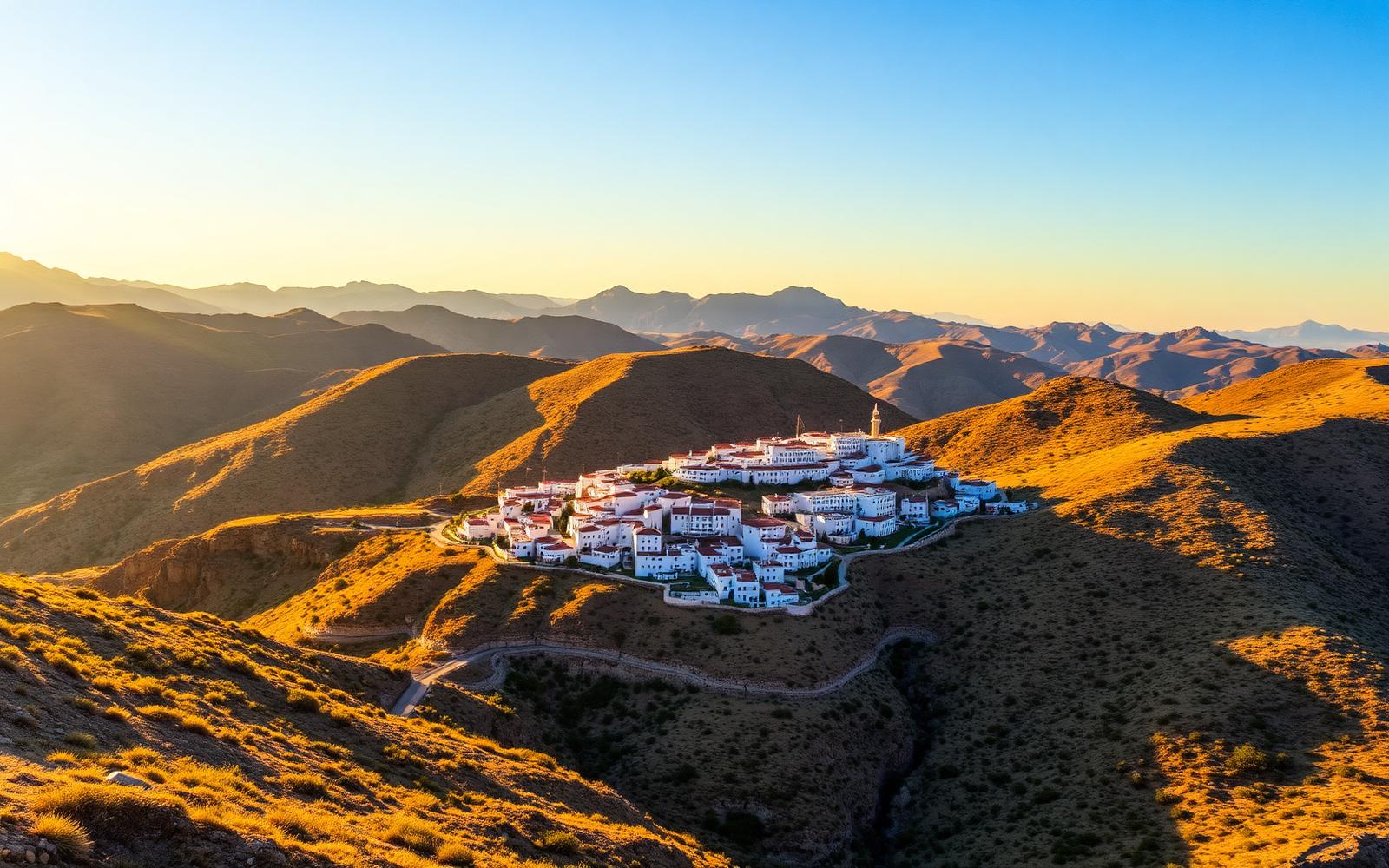 Vista aérea de Benitagla, Sierra de los Filabres